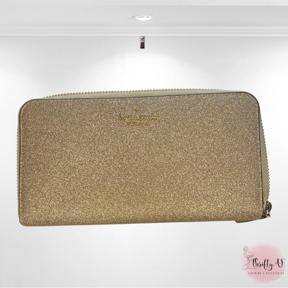 Kate Spade Glittery Gold Continental Wallet